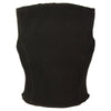 Ladies Zipper Front Denim Vest w/ Side Stretch - HighwayLeather