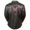 Women's Jacket w/ Butterfly & Star Detailing - HighwayLeather