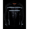 Men's Reflective Band & Piping Scooter Jacket - HighwayLeather