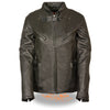 Women's Updated Vented Jacket w/ Side Buckles - HighwayLeather
