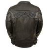 Women's Crossover Scooter Jacket w/ Reflective Skulls - HighwayLeather
