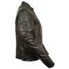 Women's Crossover Scooter Jacket w/ Reflective Skulls - HighwayLeather