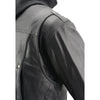 Women Black 3/4 Hooded Leather Jacket with Side Stetch Fit - HighwayLeather