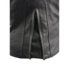 Women Black 3/4 Hooded Leather Jacket with Side Stetch Fit - HighwayLeather