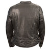 Ladies Lightweight Black Racer Jacket w/ Crinkled Arm Detailing - HighwayLeather
