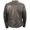 Ladies Lightweight Black Racer Jacket w/ Crinkled Arm Detailing - HighwayLeather