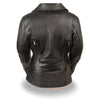 Women's Long Length Beltless Vented Biker Jacket - HighwayLeather