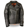Ladies Fitted Beltless M/C Jacket w/ Rivet Detailing - HighwayLeather