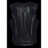 Ladies Lightweight Snap Front Vest w/ Crinkle Detailing - HighwayLeather