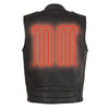 Men's Zipper Front Vest w/ Heated Technology - HighwayLeather