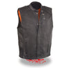 Men's Zipper Front Vest w/ Heated Technology - HighwayLeather