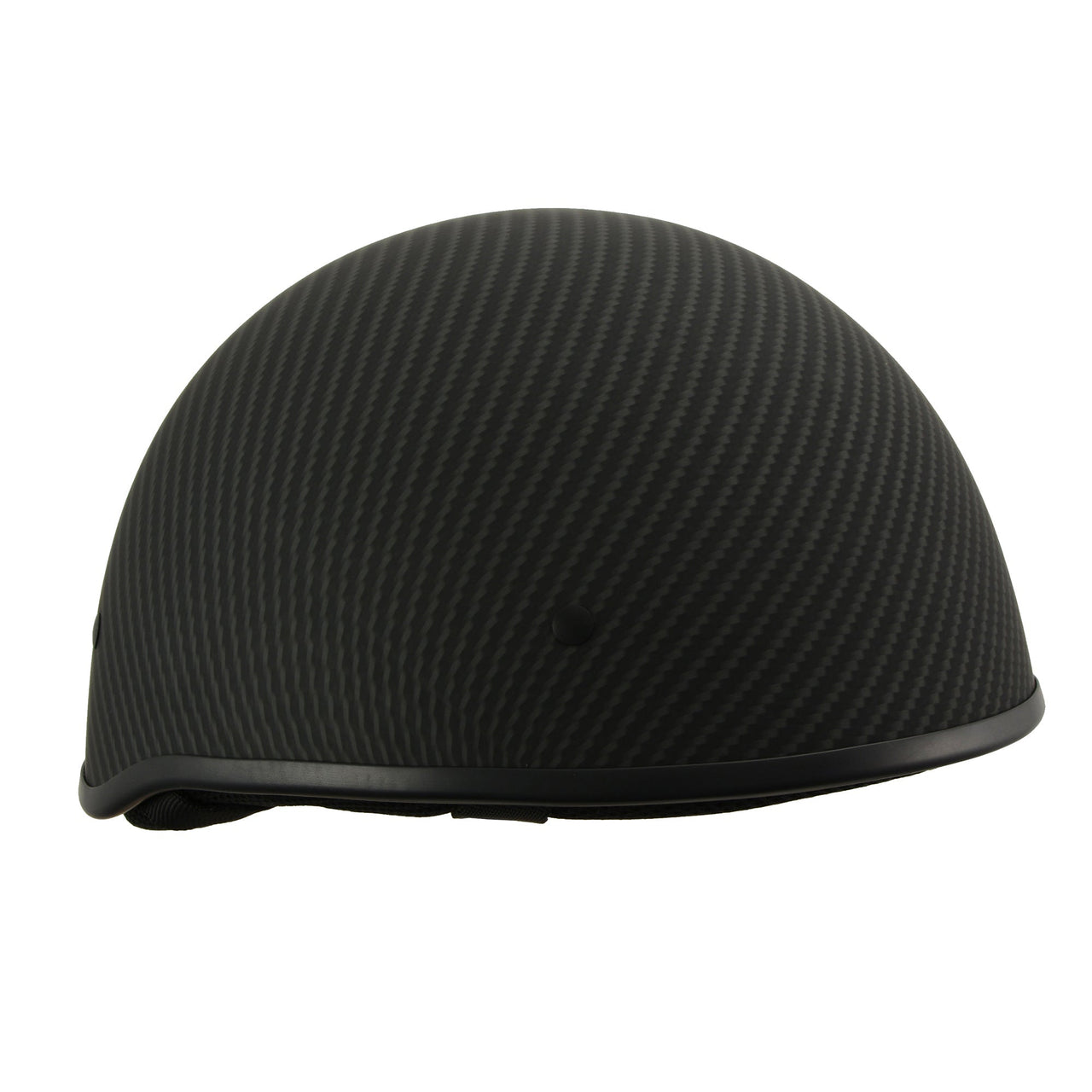 MPH DOT Half Helmet w/ Carbon Fiber Look Matte Black - HighwayLeather