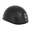 MPH DOT Half Helmet w/ Carbon Fiber Look Shiny Black - HighwayLeather