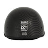 MPH DOT Half Helmet w/ Carbon Fiber Look Shiny Black - HighwayLeather