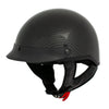 MPH DOT Helmet w/ Drop Sun Visor Carbon Fiber Look Shiny Black - HighwayLeather