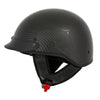 MPH DOT Helmet w/ Drop Sun Visor Carbon Fiber Look Shiny Black - HighwayLeather