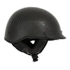 MPH DOT Helmet w/ Drop Sun Visor Carbon Fiber Look Shiny Black - HighwayLeather