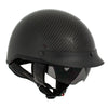 MPH DOT Helmet w/ Drop Sun Visor Carbon Fiber Look Shiny Black - HighwayLeather