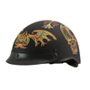 MPH DOT Helmet w/ Drop Sun Visor Web & Skull Graphic Matte - HighwayLeather