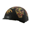 MPH DOT Helmet w/ Drop Sun Visor Web & Skull Graphic Matte - HighwayLeather