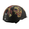 MPH DOT Helmet w/ Drop Sun Visor Web & Skull Graphic Matte - HighwayLeather