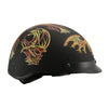MPH DOT Helmet w/ Drop Sun Visor Web & Skull Graphic Matte - HighwayLeather