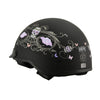 MPH DOT Helmet w/ Drop Sun Visor Sugar Skull Graphic Shiny Black - HighwayLeather