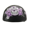 MPH DOT Ladies Helmet w/ Sugar Skull Design Matte Black - HighwayLeather