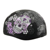 MPH DOT Ladies Helmet w/ Sugar Skull Design Matte Black - HighwayLeather