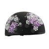 MPH DOT Ladies Helmet w/ Sugar Skull Design Matte Black - HighwayLeather