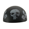 MPH America's Smallest DOT Helmet w/ Skeleton Head Graphics Matte Black - HighwayLeather