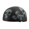 MPH America's Smallest DOT Helmet w/ Skeleton Head Graphics Matte Black - HighwayLeather