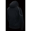 Womens Soft Shell Heated Racing Style Jacket with Detachable Hood - HighwayLeather