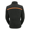 Women Micro Fleece Zipper Front Jacket w/ Orange Stripe - HighwayLeather
