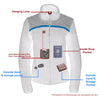 Women Micro Fleece Zipper Front Jacket w/ Orange Stripe - HighwayLeather