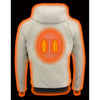 Mens Zipper Front Heated Hoodie w/ Front & Back Heating Elements - HighwayLeather