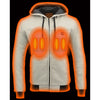 Mens Zipper Front Heated Hoodie w/ Front & Back Heating Elements - HighwayLeather