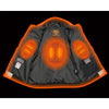 Mens Zipper Front Heated Hoodie w/ Front & Back Heating Elements - HighwayLeather