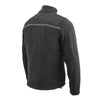 Men Micro Fleece Zipper Front Jacket w/ Reflective Stripes - HighwayLeather