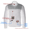 Men Micro Fleece Zipper Front Jacket w/ Reflective Stripes - HighwayLeather