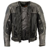 Men's Leather & Mesh Racer Jacket w/ Removable Rain Jacket Liner - HighwayLeather