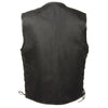 Men's Textile Zipper Front Side Lace Vest - HighwayLeather