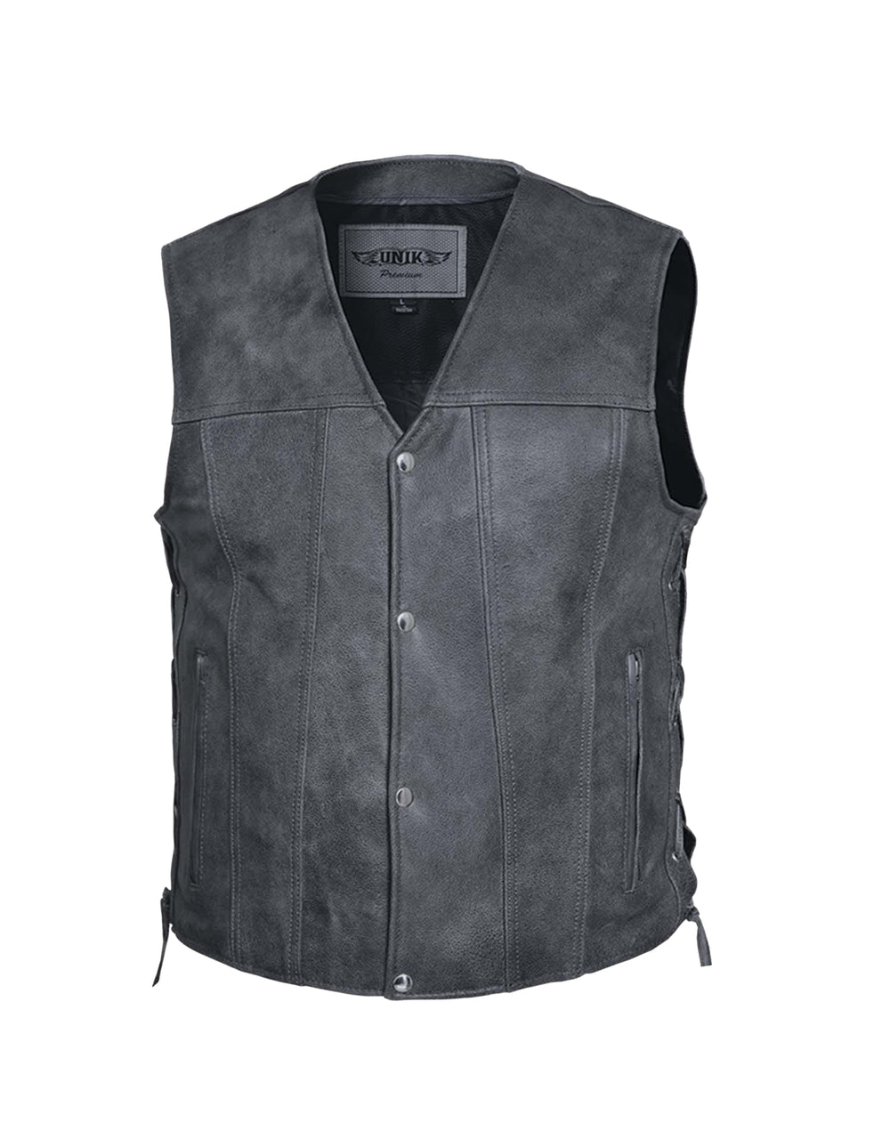 Men's Tombstone Gray Motorcycle Vest