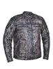 Men's Amarillo Gray Premium Leather Motorcycle Jacket