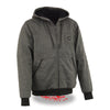 Mens Zipper Front Heated Hoodie w/ Front & Back Heating Elements - HighwayLeather