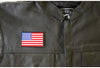 American Flag Patch with Black Borders - 3x2 inch. Embroidered Iron on Patch - SKU#2046B - HighwayLeather