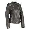 Woman's Double Zipper Asymmetrical Moto Jacket - HighwayLeather