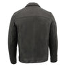 Mens New Zealand Lambskin Zipper Front Jacket w/ Shirt Collar - HighwayLeather