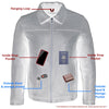 Mens New Zealand Lambskin Zipper Front Jacket w/ Shirt Collar - HighwayLeather