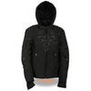 Ladies 3/4 Textile Jacket w/ Reflective Tribal Detail - HighwayLeather